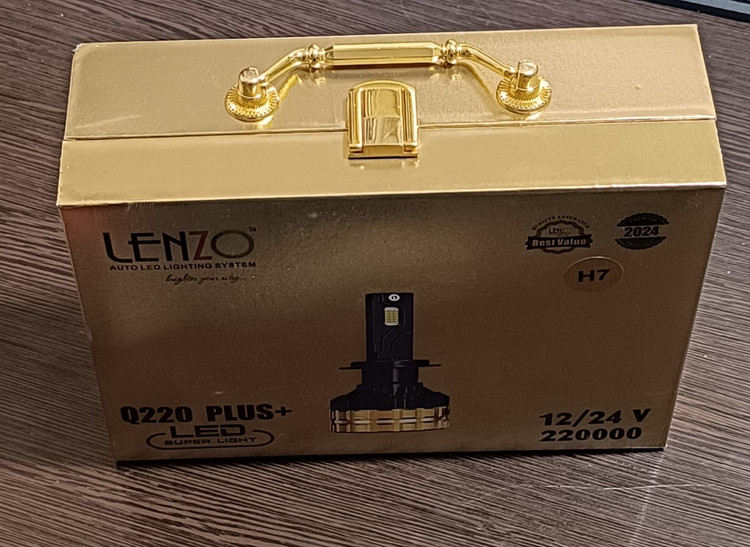 هدلایت لنزو LENZO Q220 220W CSP | 220000LM | کنباس دار | کوپر مسی + فن خنککننده | H4 H7-همراه با یک جفت سکن رایگان