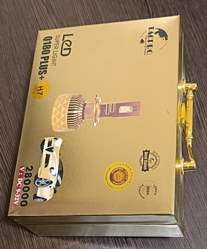 هدلایت لنزو- LENZO Q180 220W CSP | کنباس دار | کوپر مسی + فن توربو | سفید یخی | گارانتی 18 ماه-همراه با یک جفت سکن رایگان