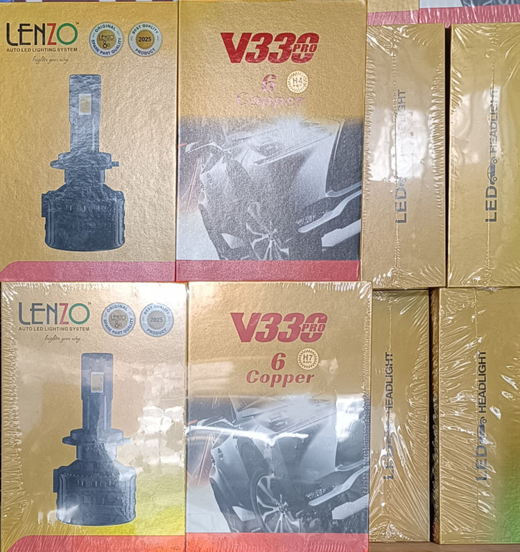 هدلایت lenzo v330 6copper -وات ۲۳۰- ارسال رایگان- همراه با یک جفت سکن رایگان 24 تایی